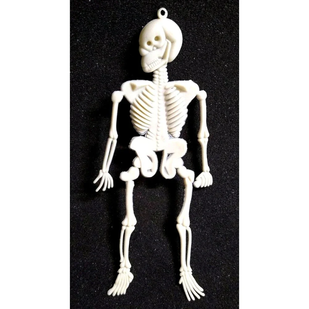 Vintage Halloween Skeleton Toy Dangler 9